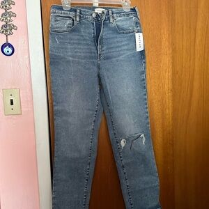 Pacsun High Rise Straight Leg Blue Jeans